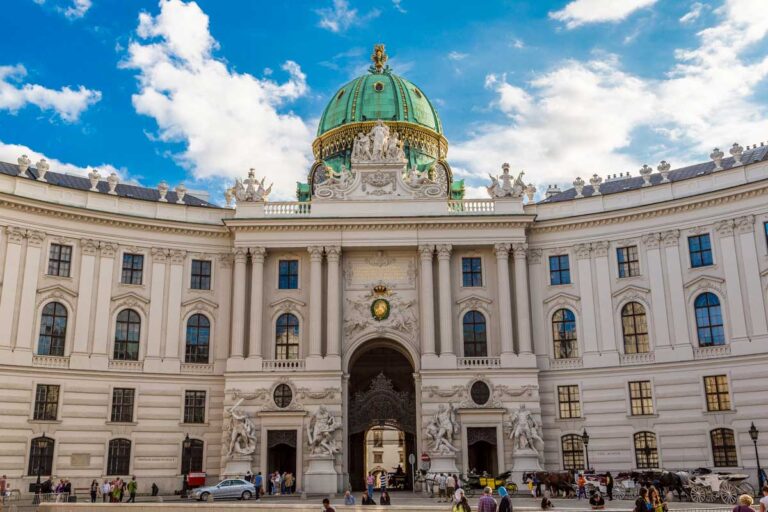 Hofburg Palace on a sunny day in Vienna Austria
