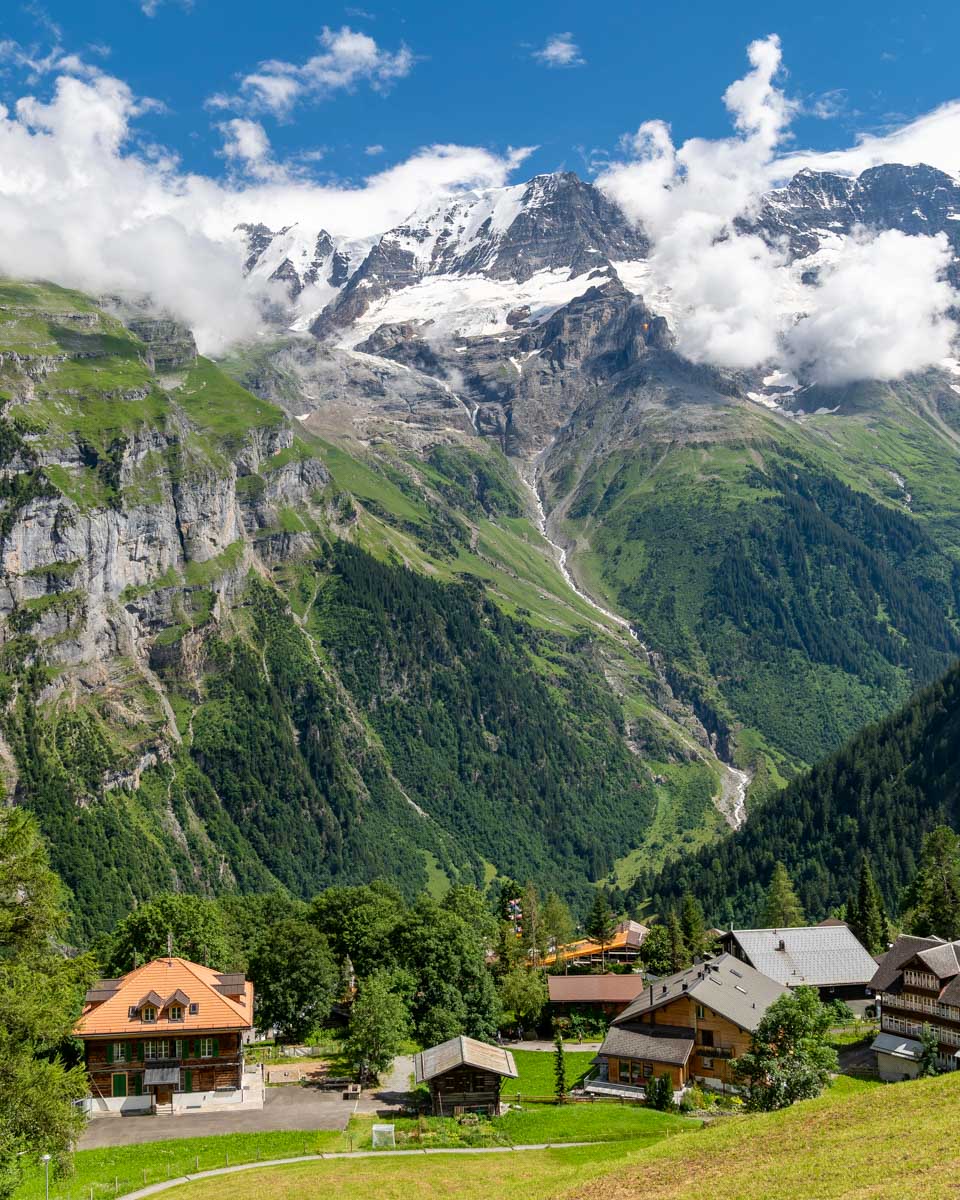 Lauterbrunnen pass and village on a tour from Zurich Switzerland