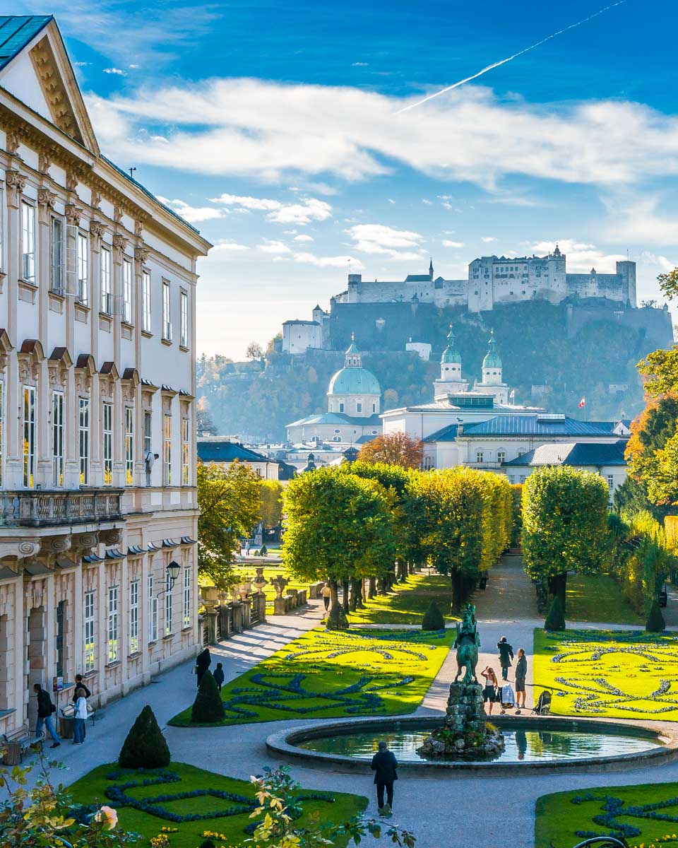 Mirabell Gardens where a scene from the sound of music was shot near Salzburg Austria 2