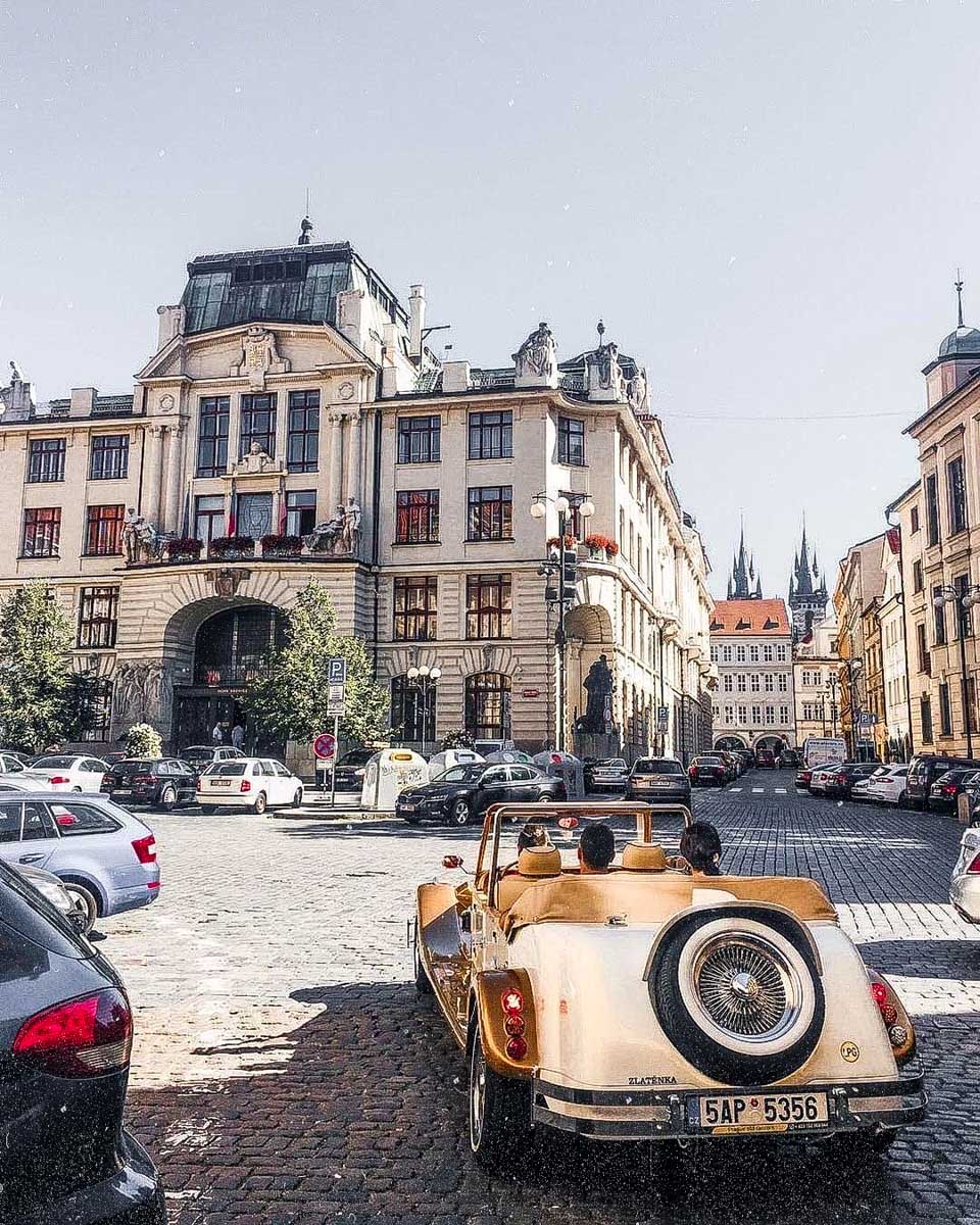 Prague old car in Czech Republic