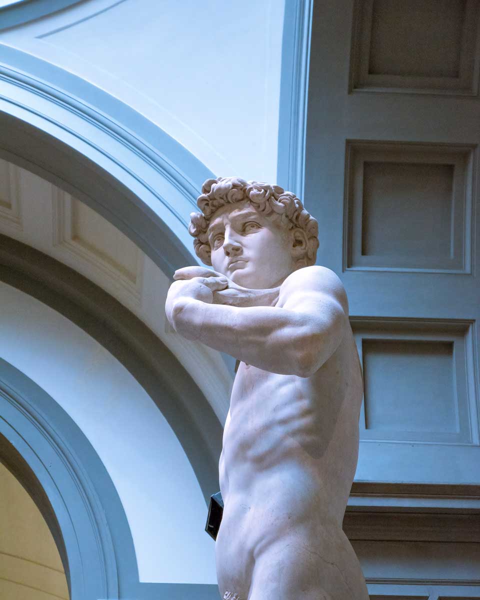 Statue of David at Accademia Museum in Florence Italy