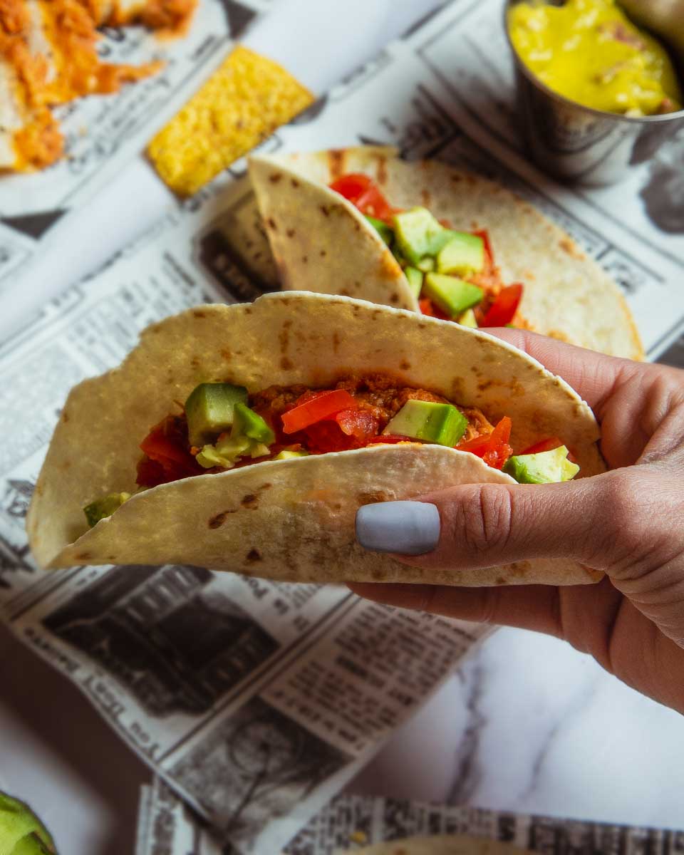 Tacos on a food tour in Nashville Tennessee