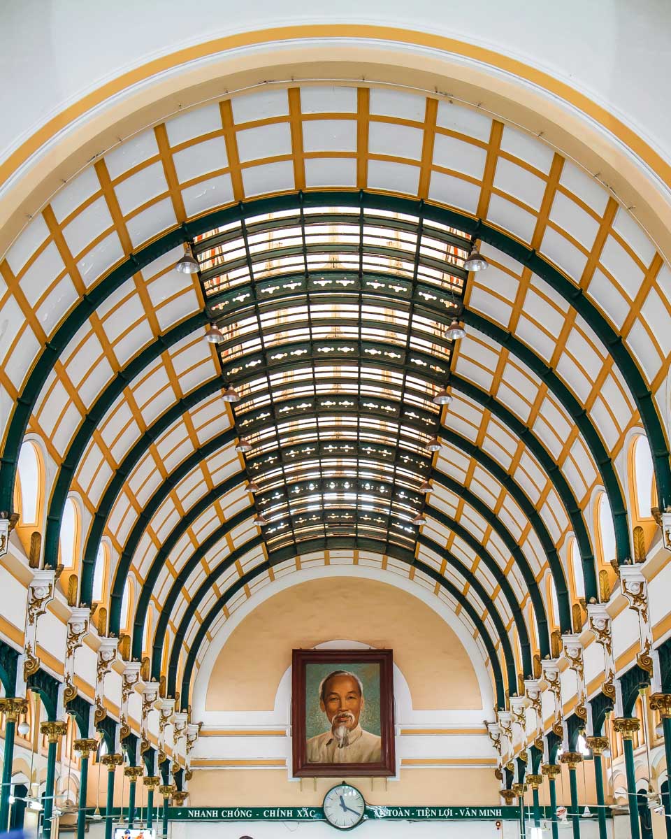 The Central Post office in Saigon Ho Chi Minh Vietnam