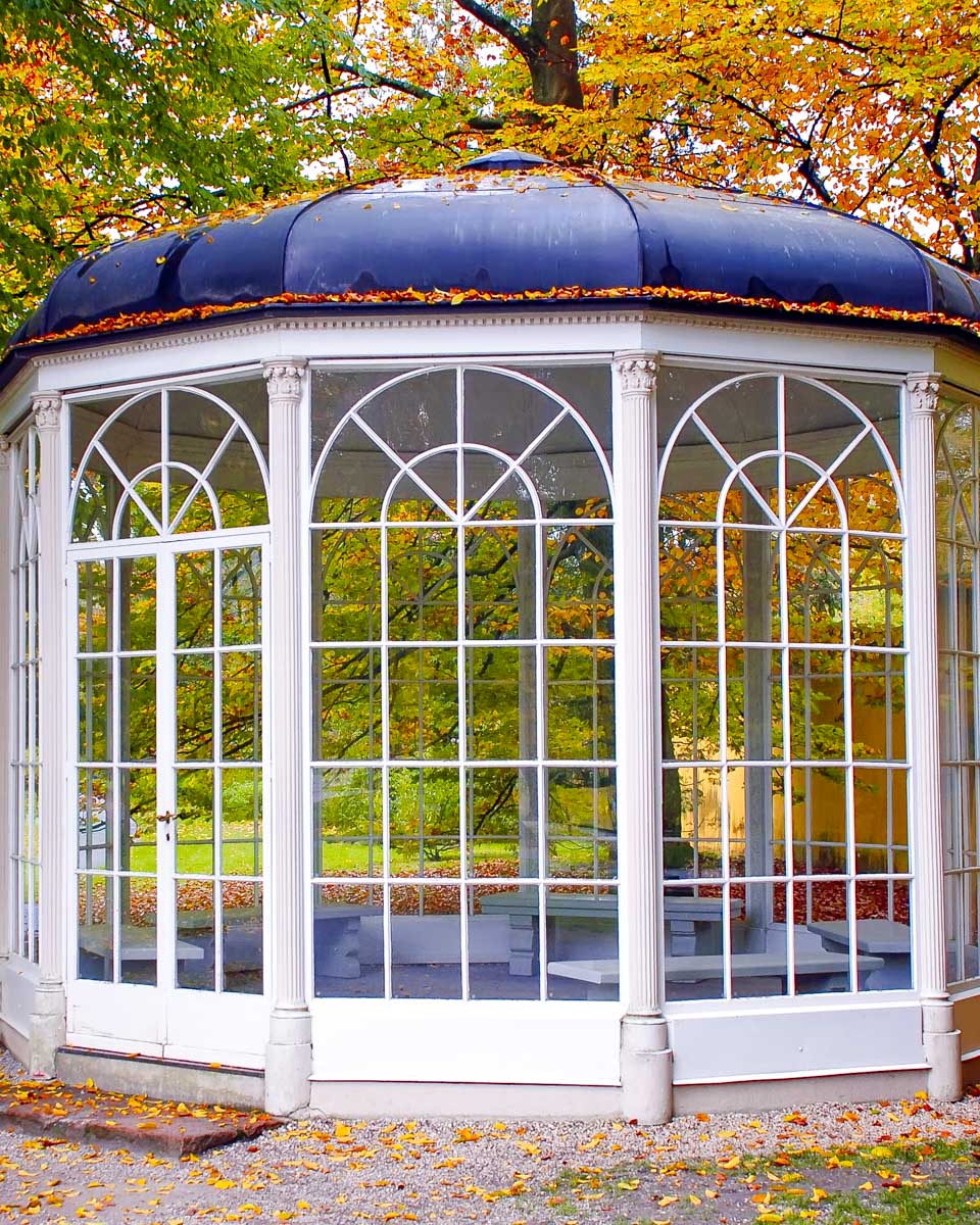 The gazebo in Hellbrunn Castle where a scene from the sound of music was shot near Salzburg Austria