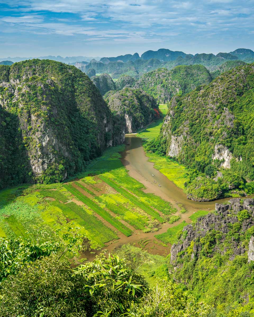View from the top of Hang Mua Caves in Ninh Binh near Hanoi Vietnam