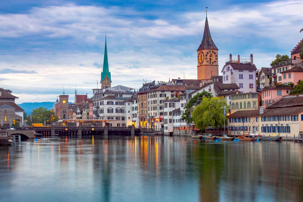 View of Zurich cityscape in Switzerland