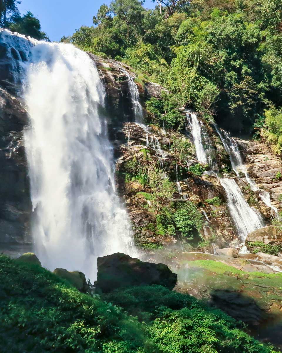 Wachirathan Falls in Doi Inathon National Park near Chiang Mai Thailand