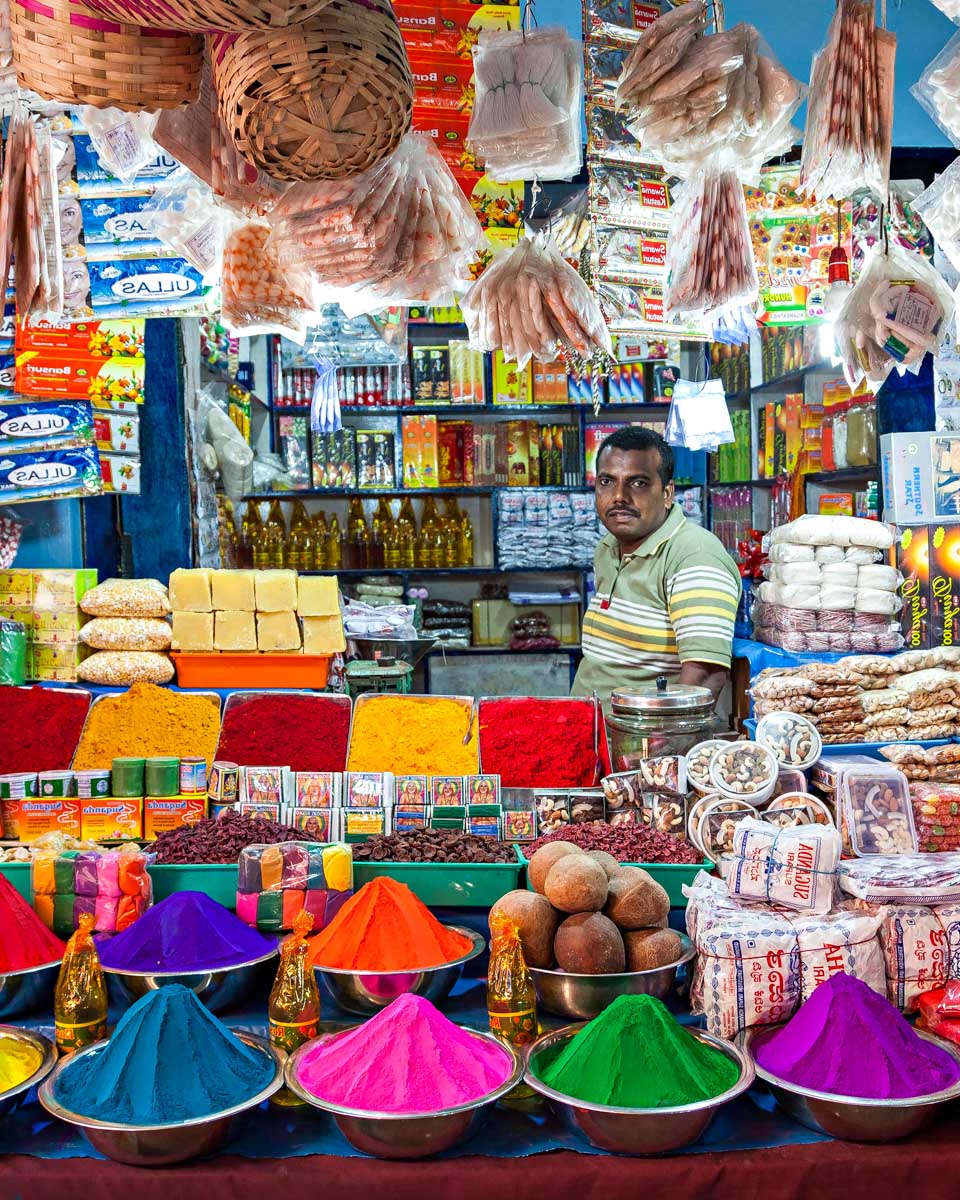 A spice shop seen on a tour in New Delhi India