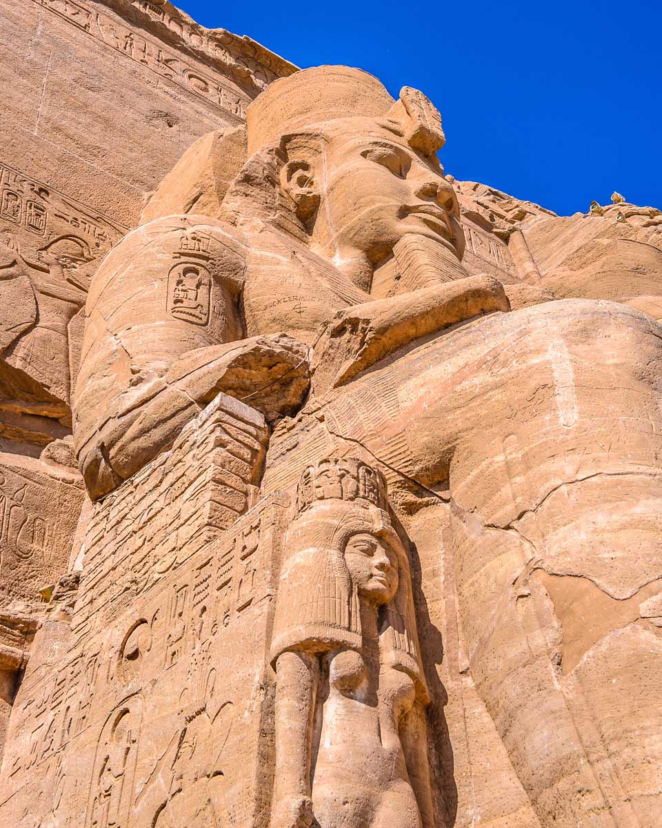 A-statue-at-Abu-Simbel-Temple-on-cruise from Aswan-to-Luxor-Egypt