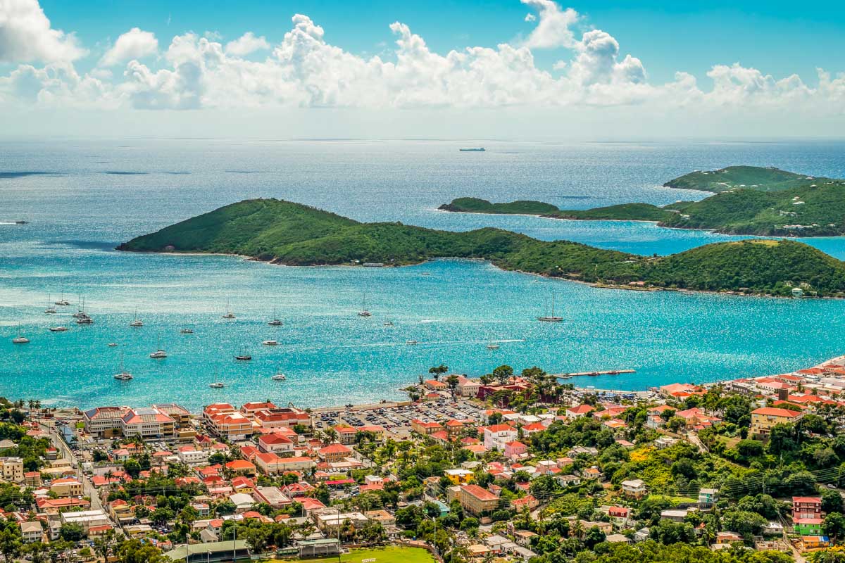 A view of St Thomas in the Virgin Islands