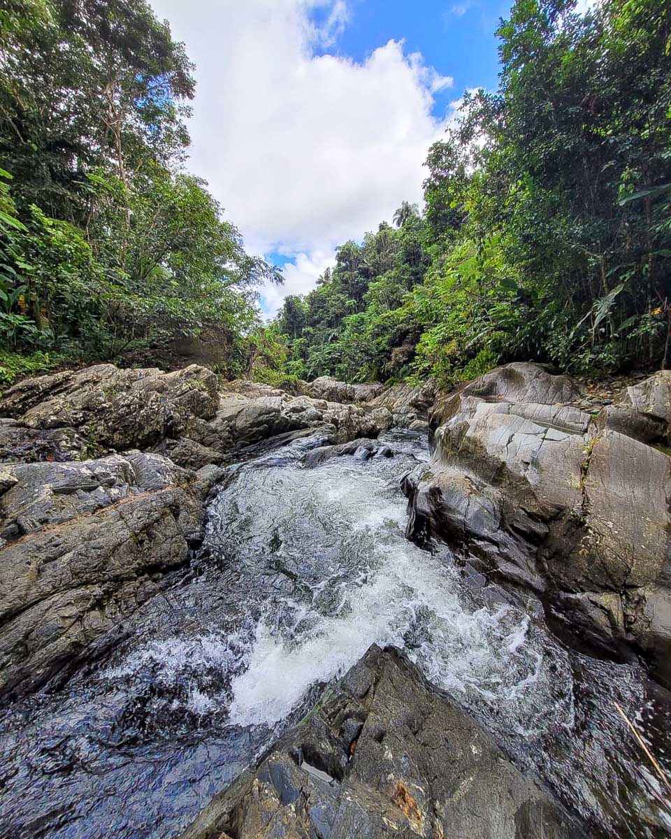 Caribbean Breeze Adventures a natural waterslide in El Yunque National Forest on a tour from San Juan Puerto Rico