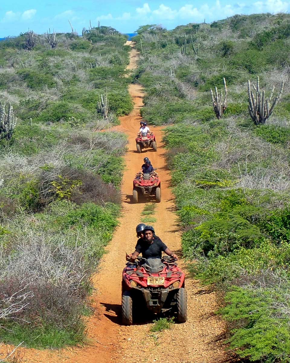 Eric's Atv Tours on an atv tour in Curacao