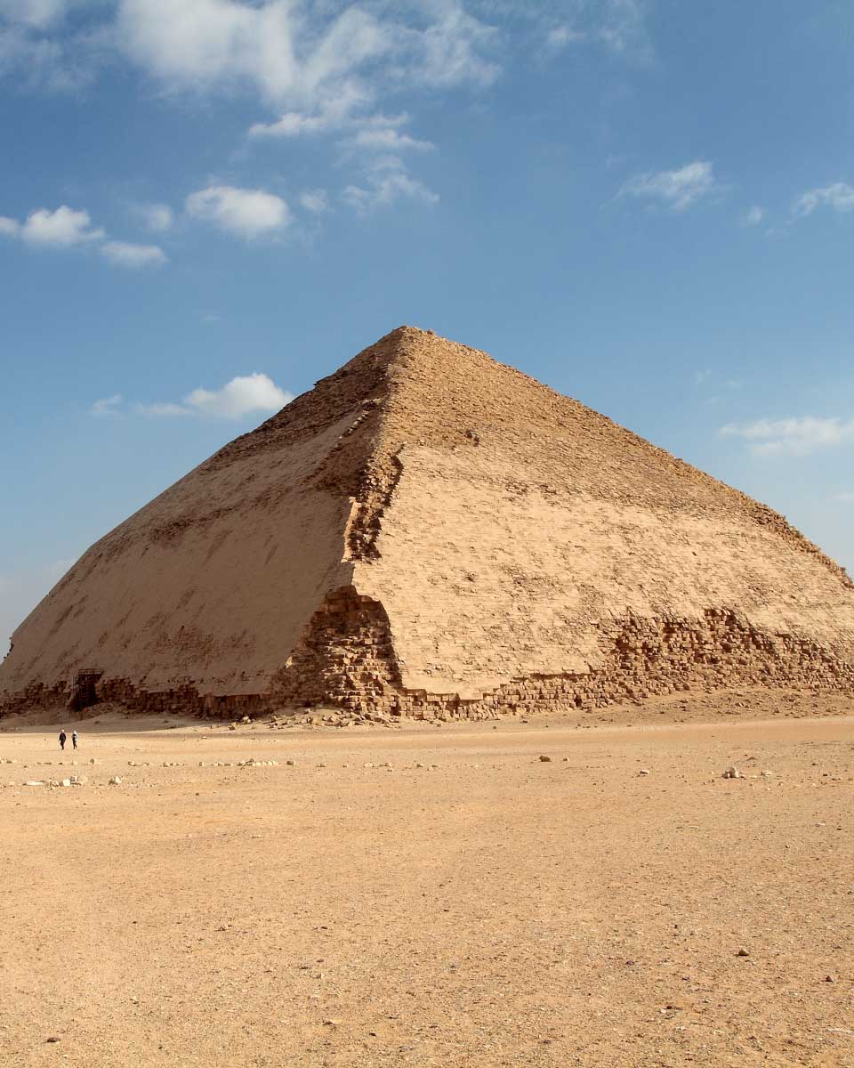 Famous Bent Pyramid in Dahshur on a trip from Cairo Egypt