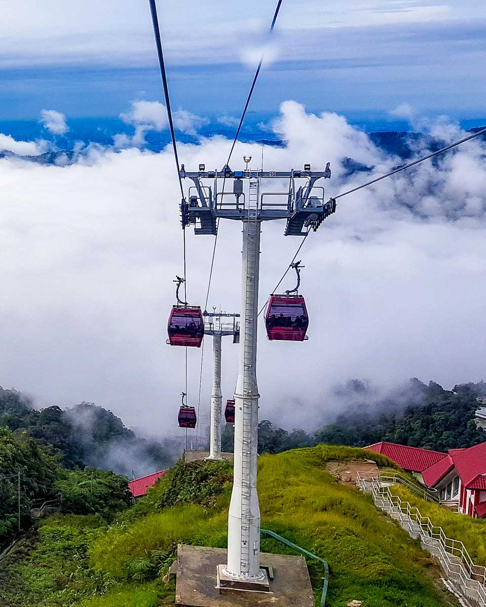Genting Highlands Cable Car seen on a tour from Kuala Lumpur Malaysia