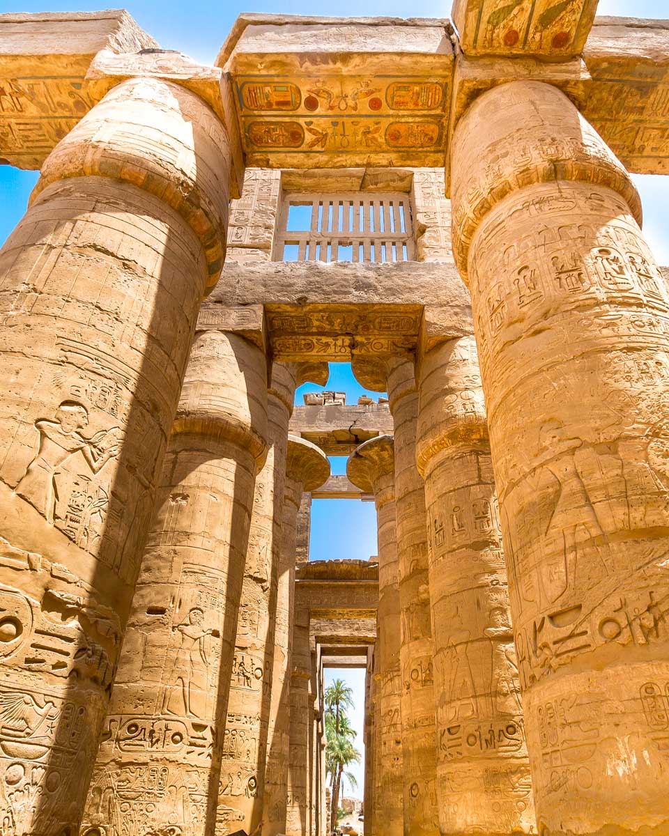 Karnak Temple the Great Hypostyle Hall on a tour from Luxor Egypt