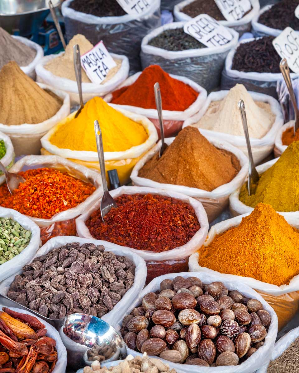 Khari Baoli Asias largest spice market on a tour in New Delhi India