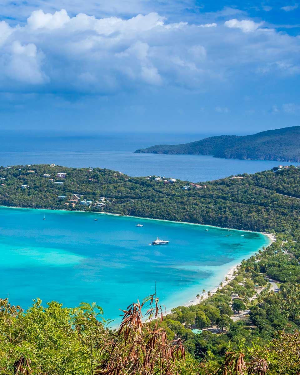 Magens Bay seen on a ziplining tour from St Thomas Virgin Islands