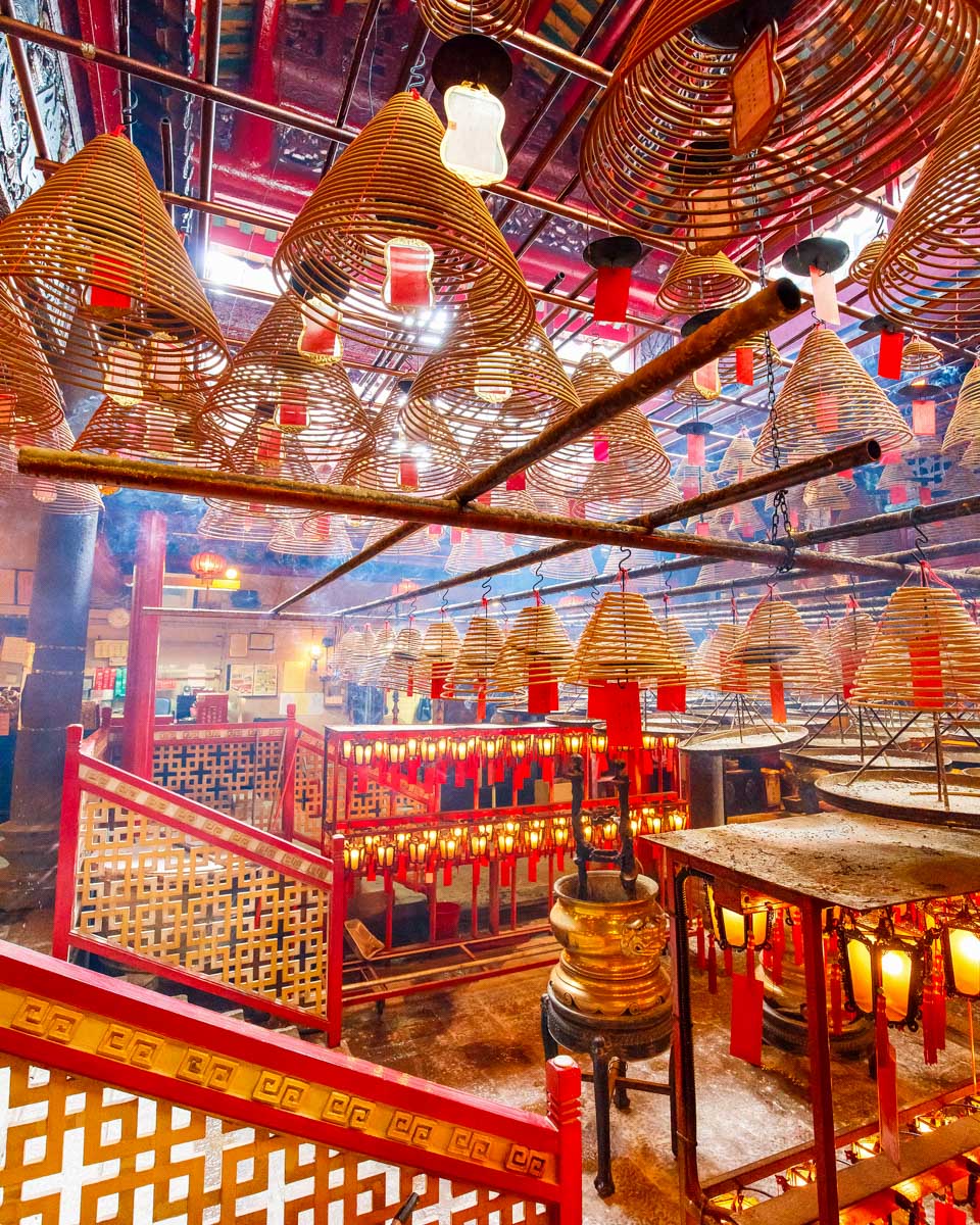 Man Mo Temple seen on a tour in Hong Kong