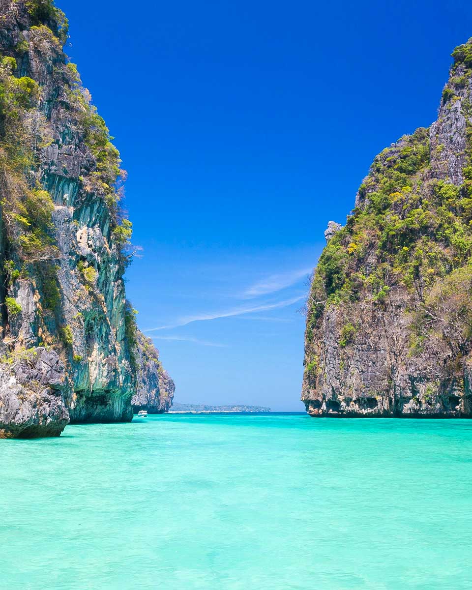 Maya Bay in the Phi Phi Islands on a tour from Krabi Thailand