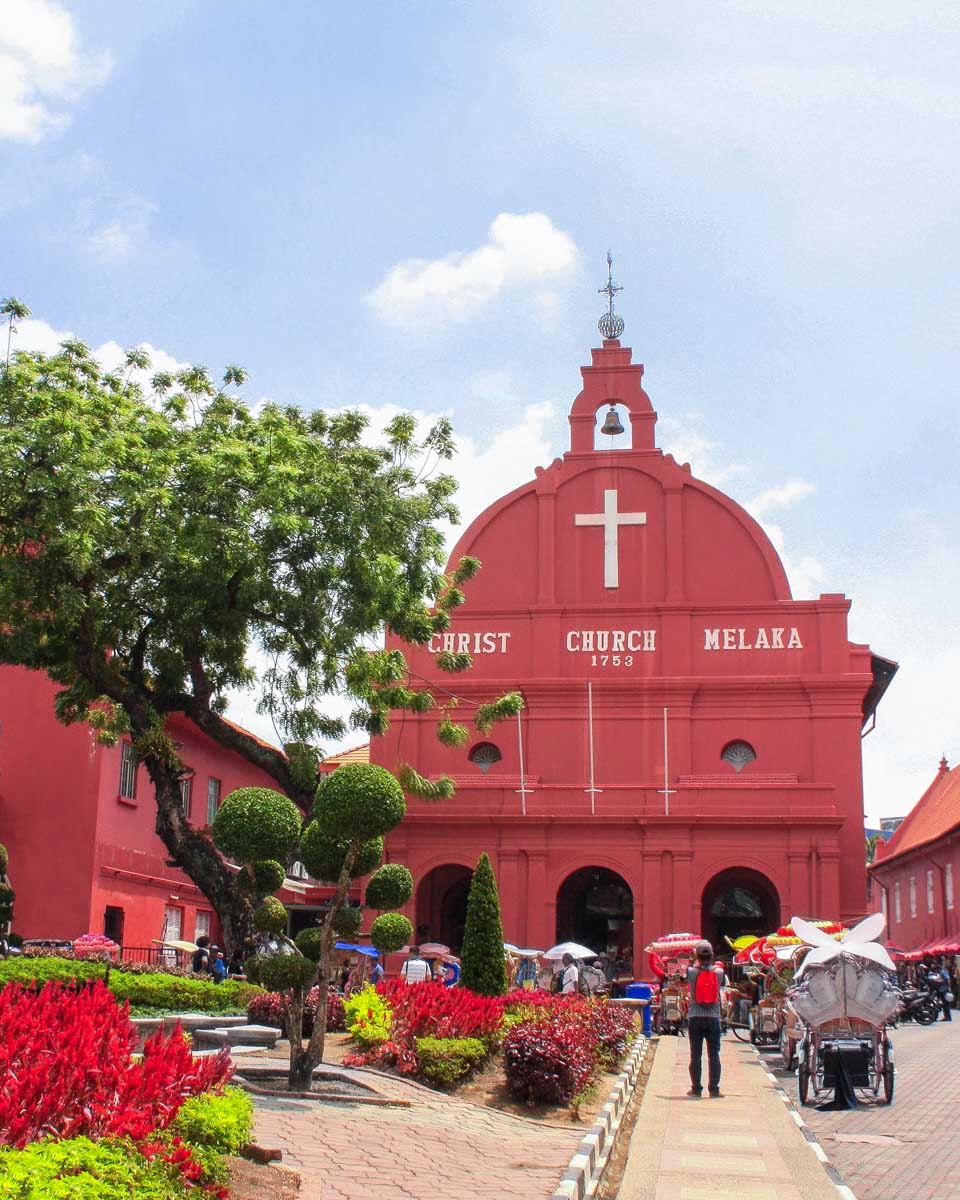 Red Square in Malacca Melaka on a tour from Kuala Lumpur Malaysia