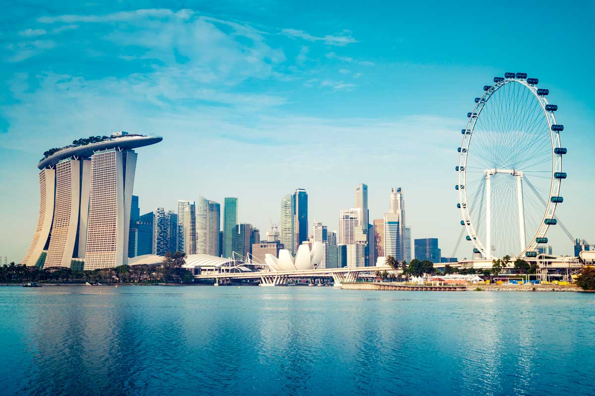 Singapores skyline seen in Singapore