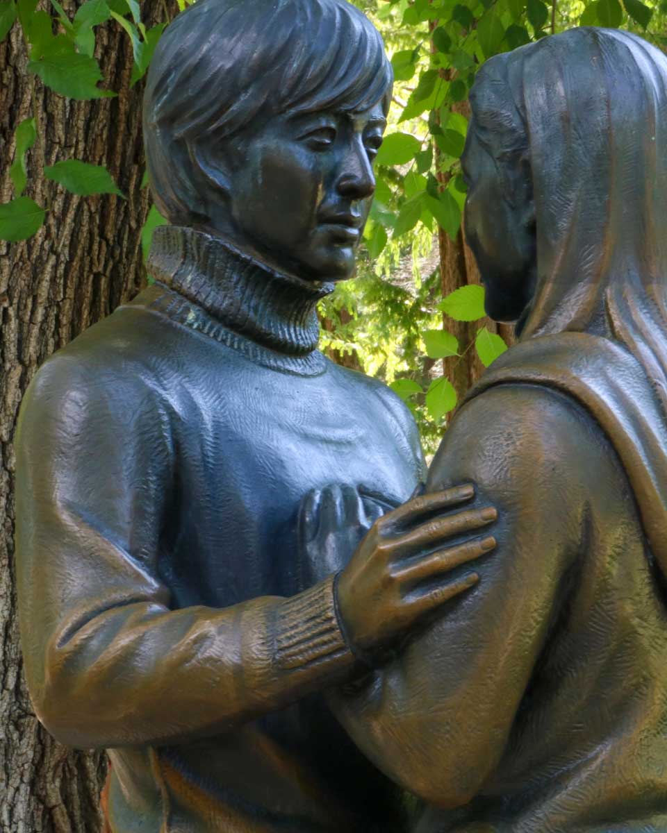 Statue on Nami Island on a tour from Seoul South Korea