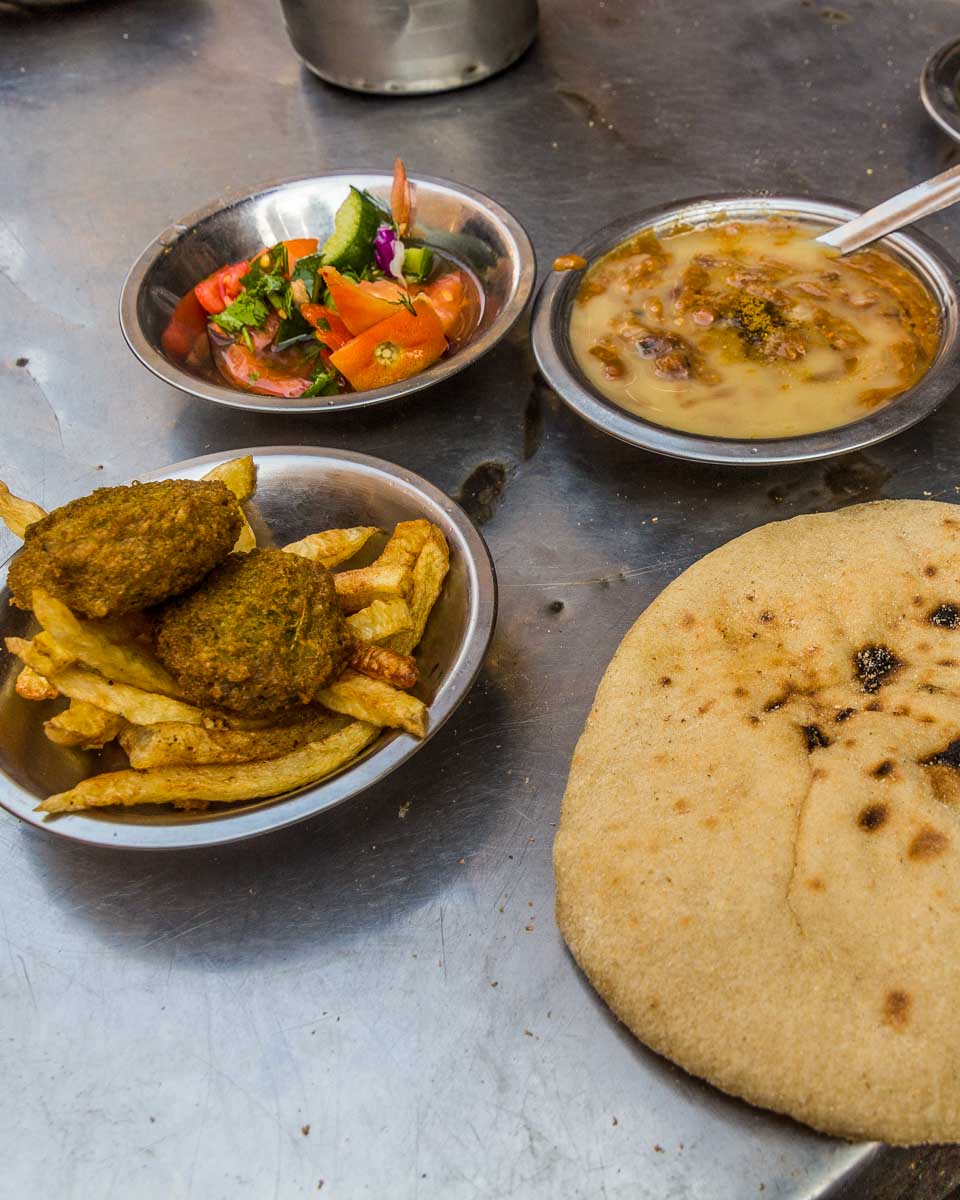 Street food eaten on a food tour in Cairo Egypt