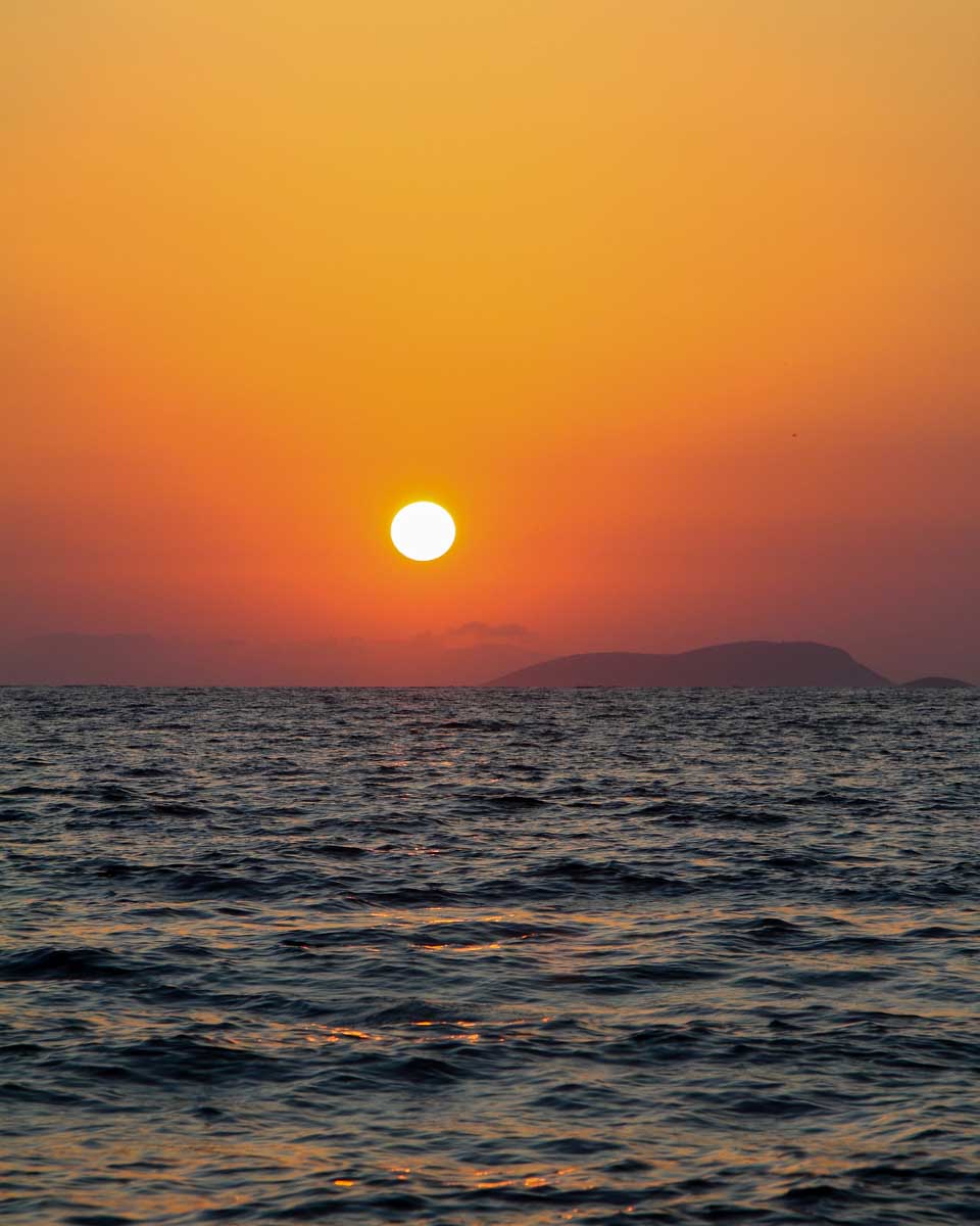 Sunset seen from a sunset cruise in St Thomas Virgin Islands