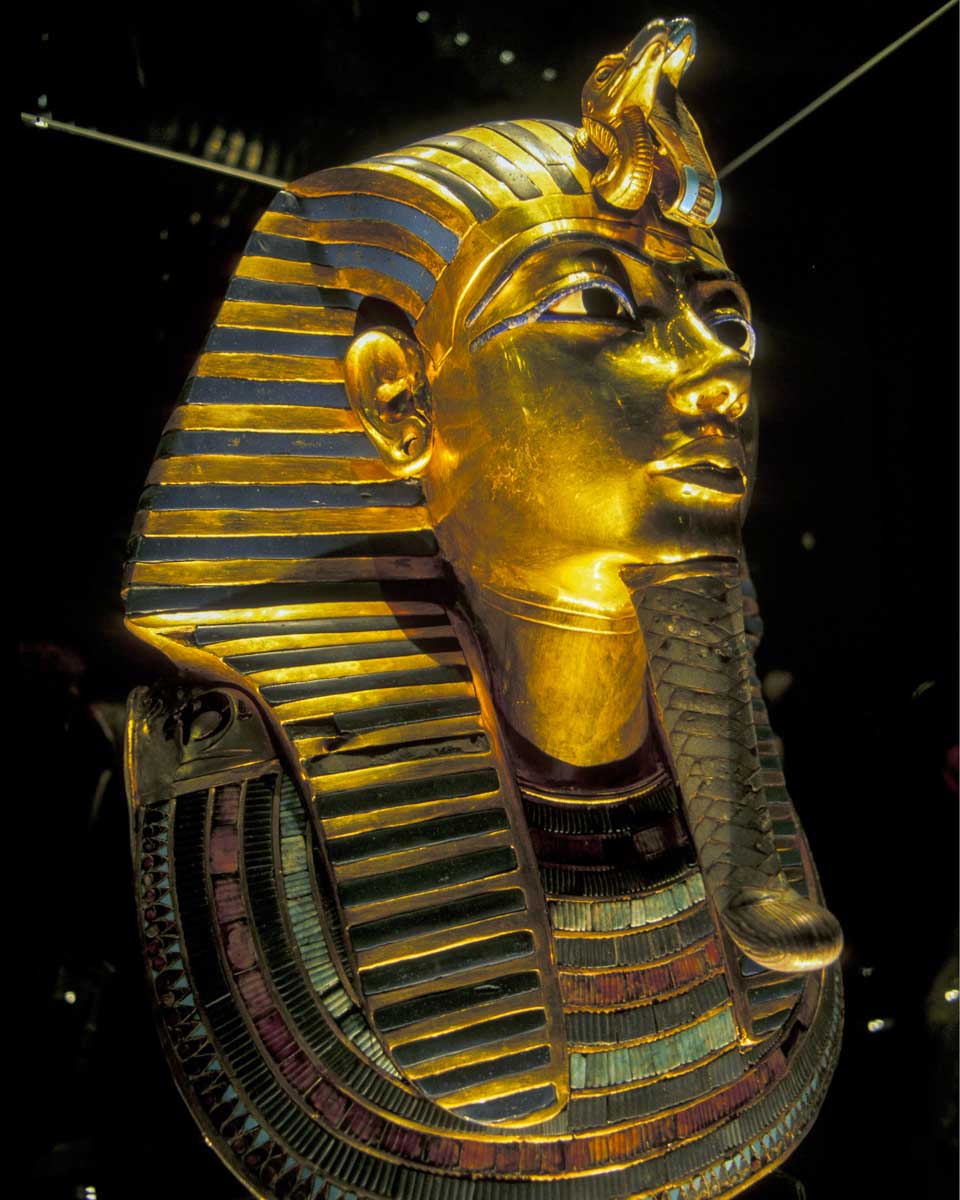 Tutankhamun mask in the Grand Egyptian Museum in Cairo Egypt (2)