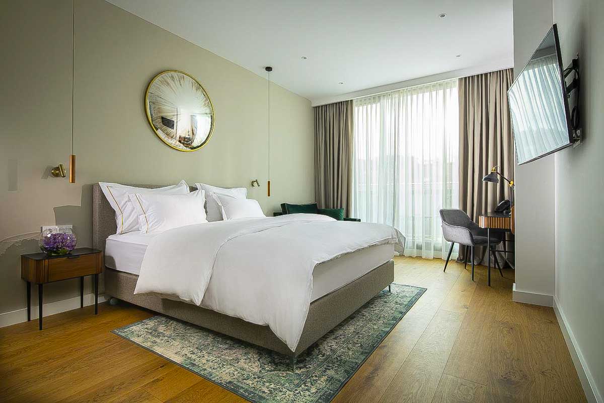 A hotel room at the City Hotel Ljubljana, Slovenia