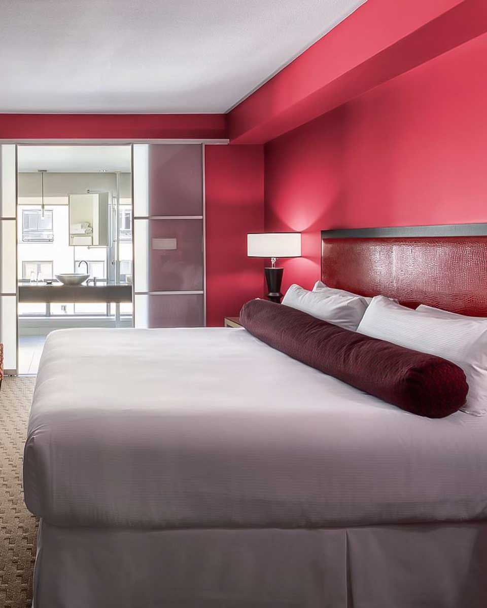 A hotel room at the Opus Hotel in Yaletown Vancouver