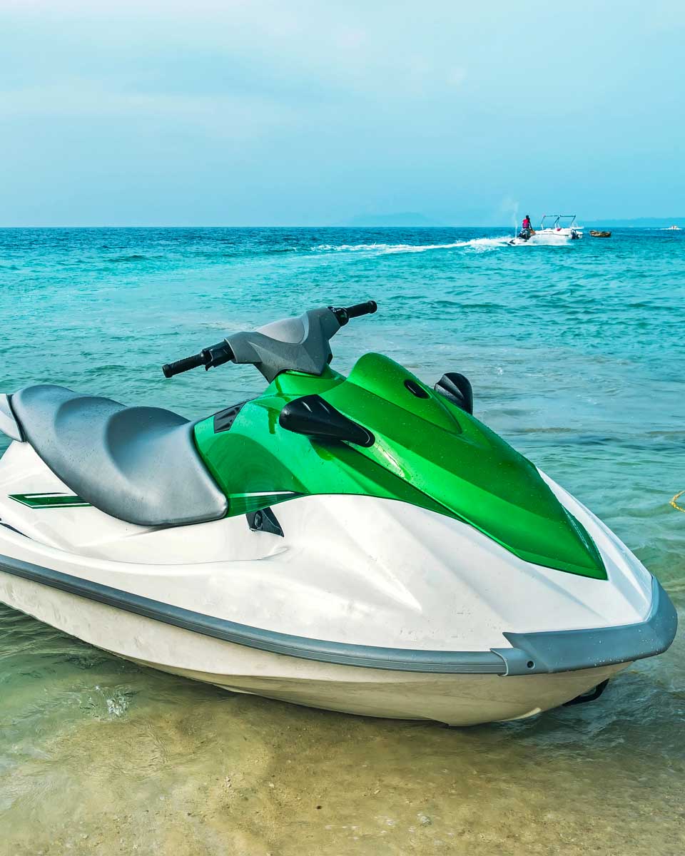 A jetski ued on a tour in Grand Cyaman
