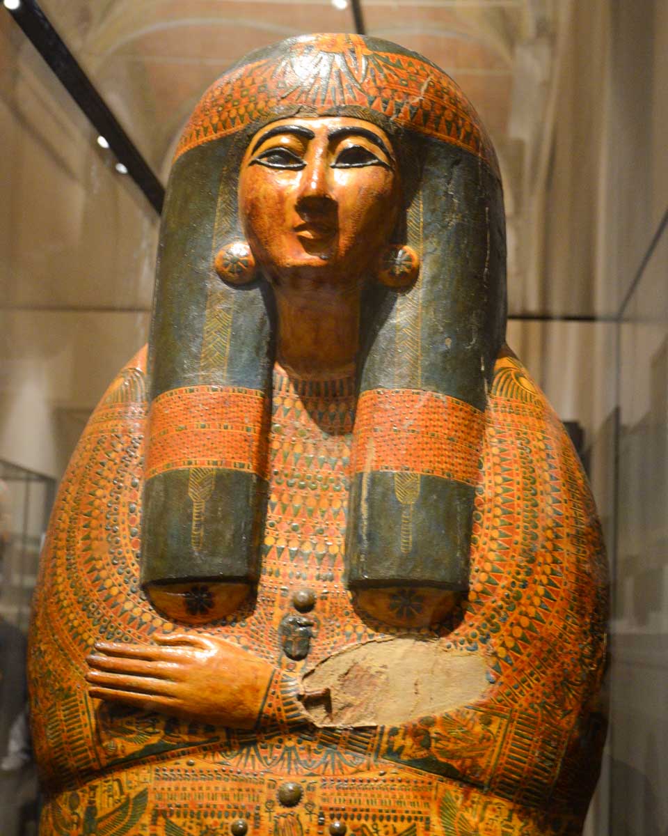 A mummy at the Egyptian Museum in Cairo Egypt