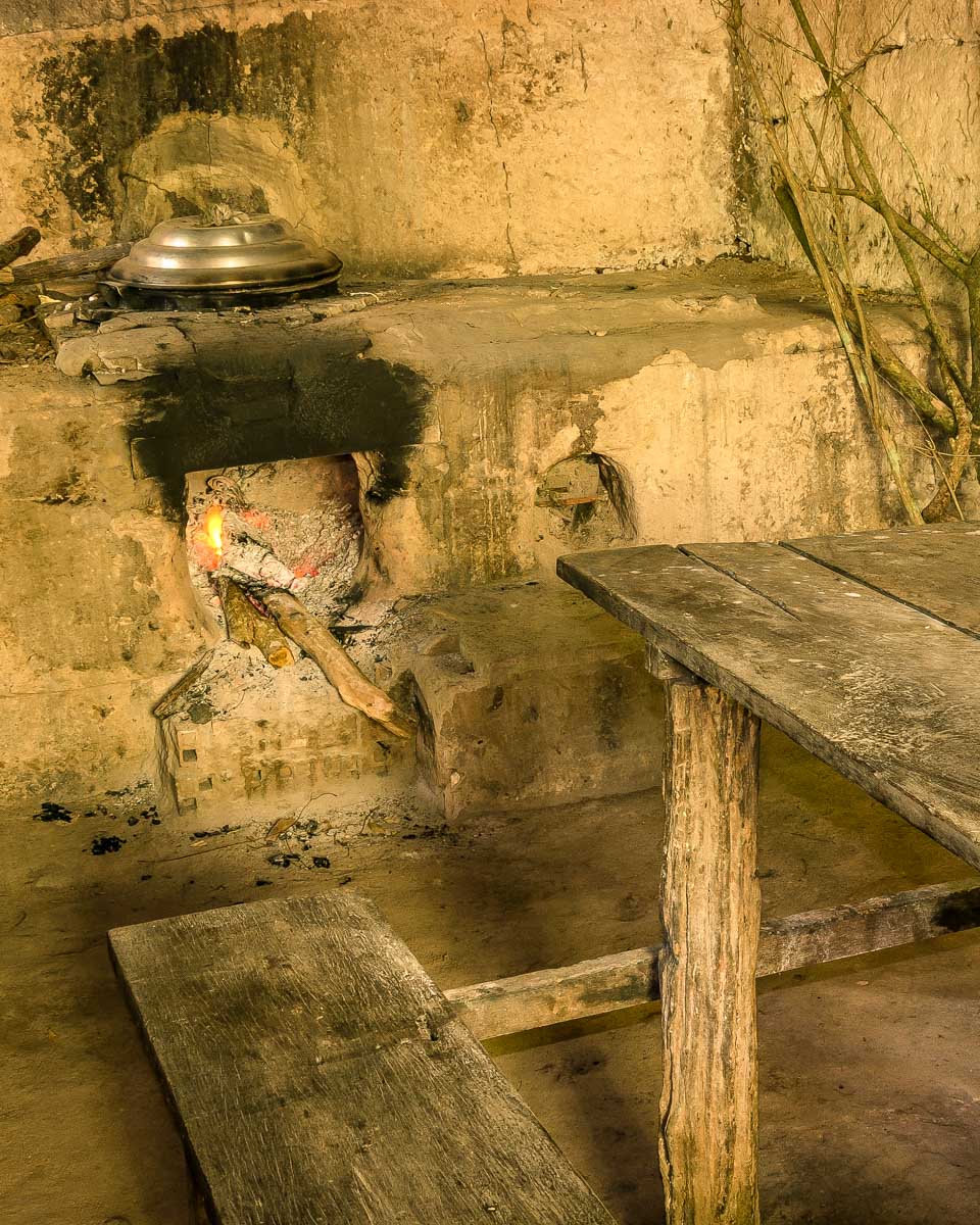 A table in the Cu Chi tunnels vietnam