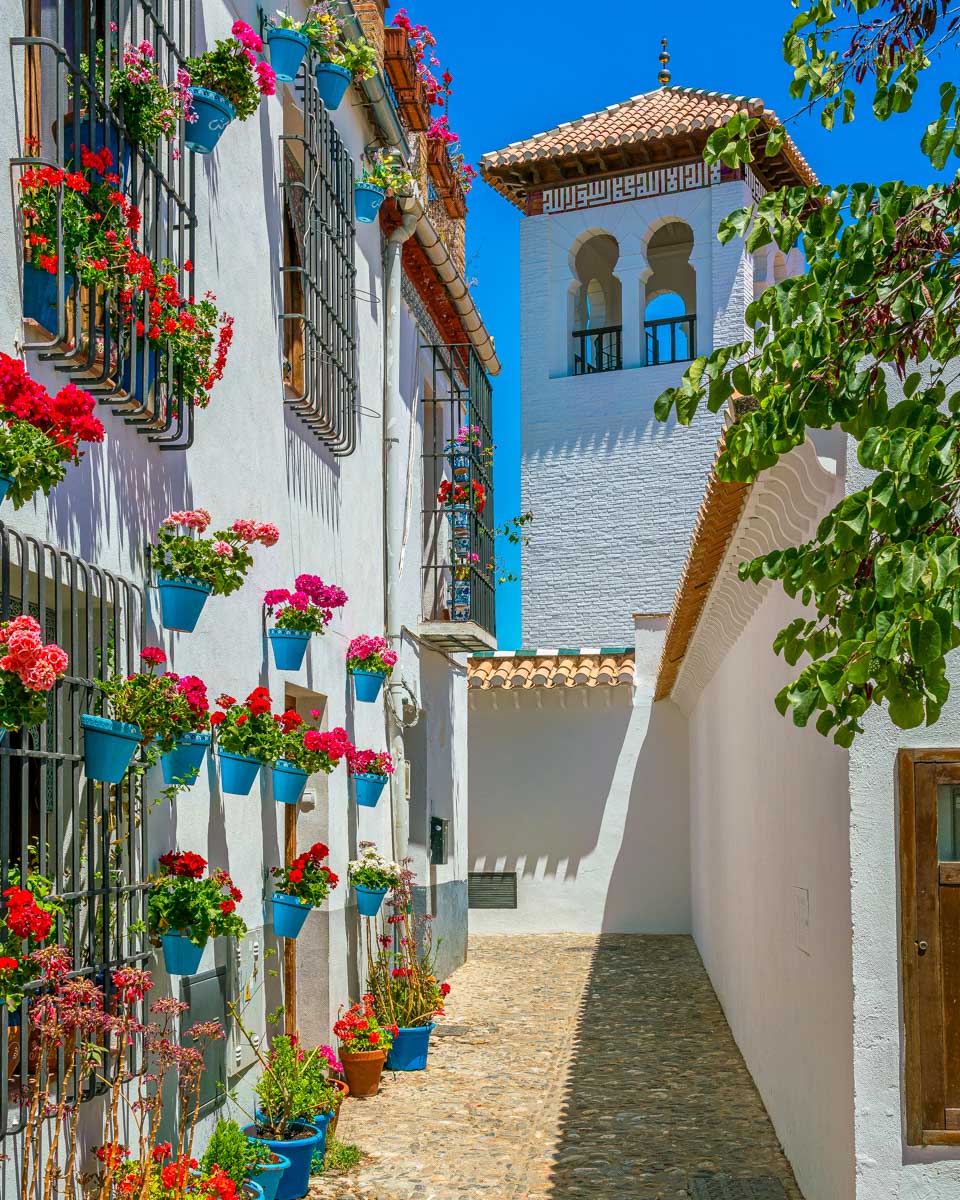 Albaicin district of Granada on a tour from Seville Spain