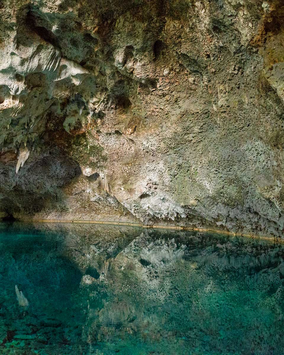 An underground lake seen in Tres Ojos National Park from Santo Domingo Dominican Republic