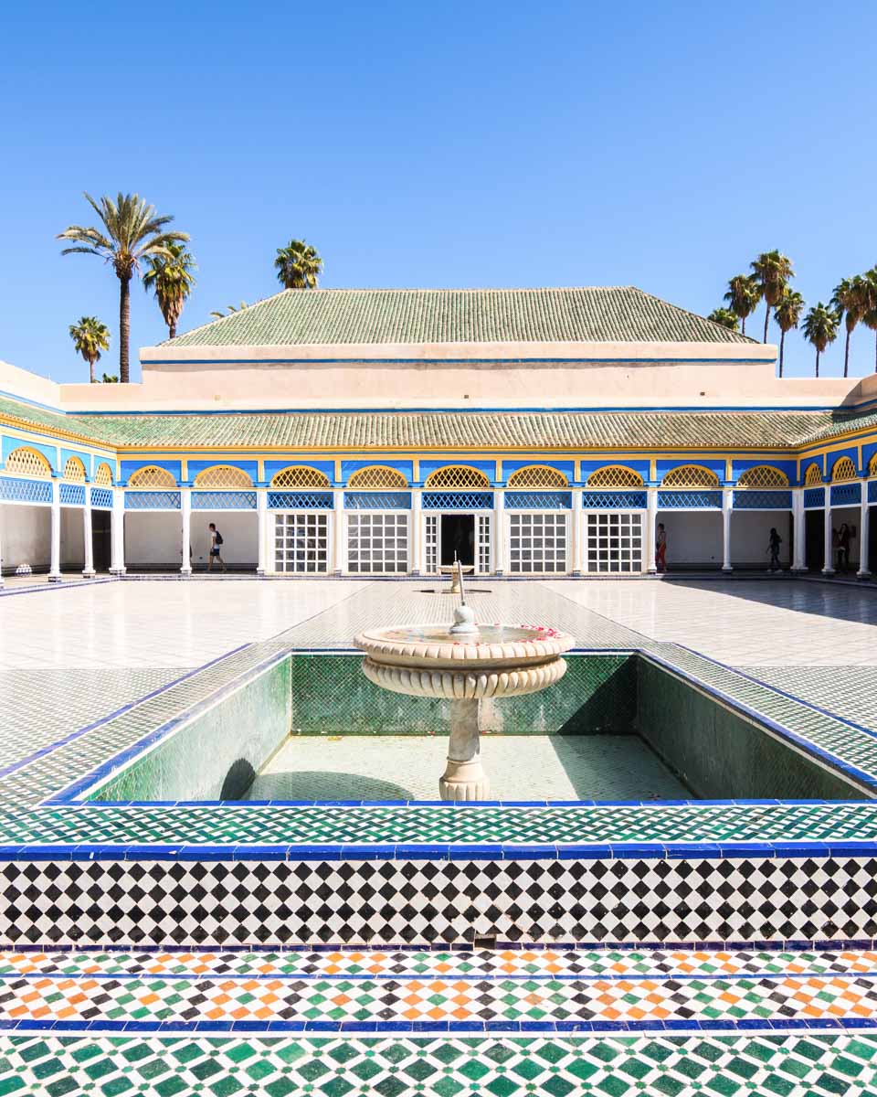 Courtyard at the Bahia Palace in Morocco