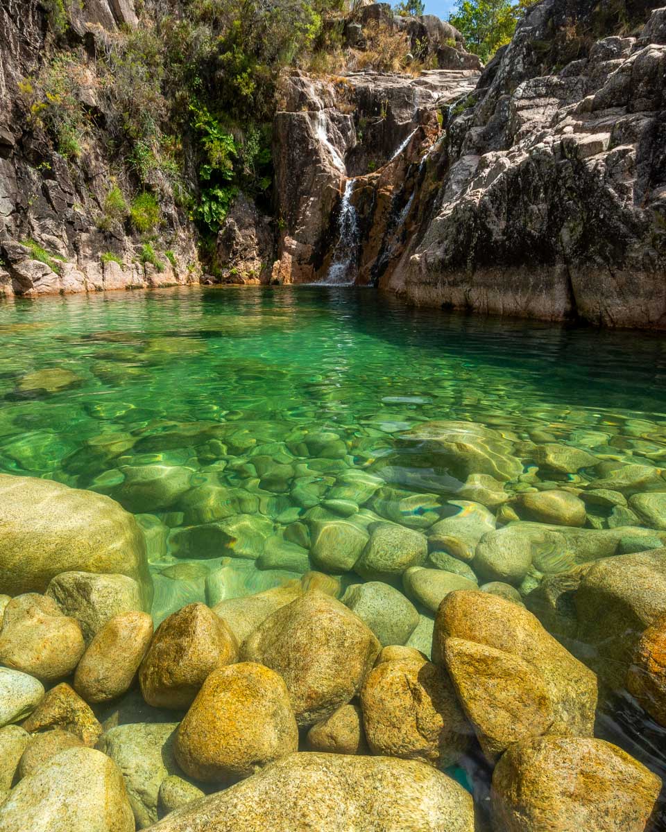 Crystal clear water in peneda gerês national park seen on a tour from Porto Portugal