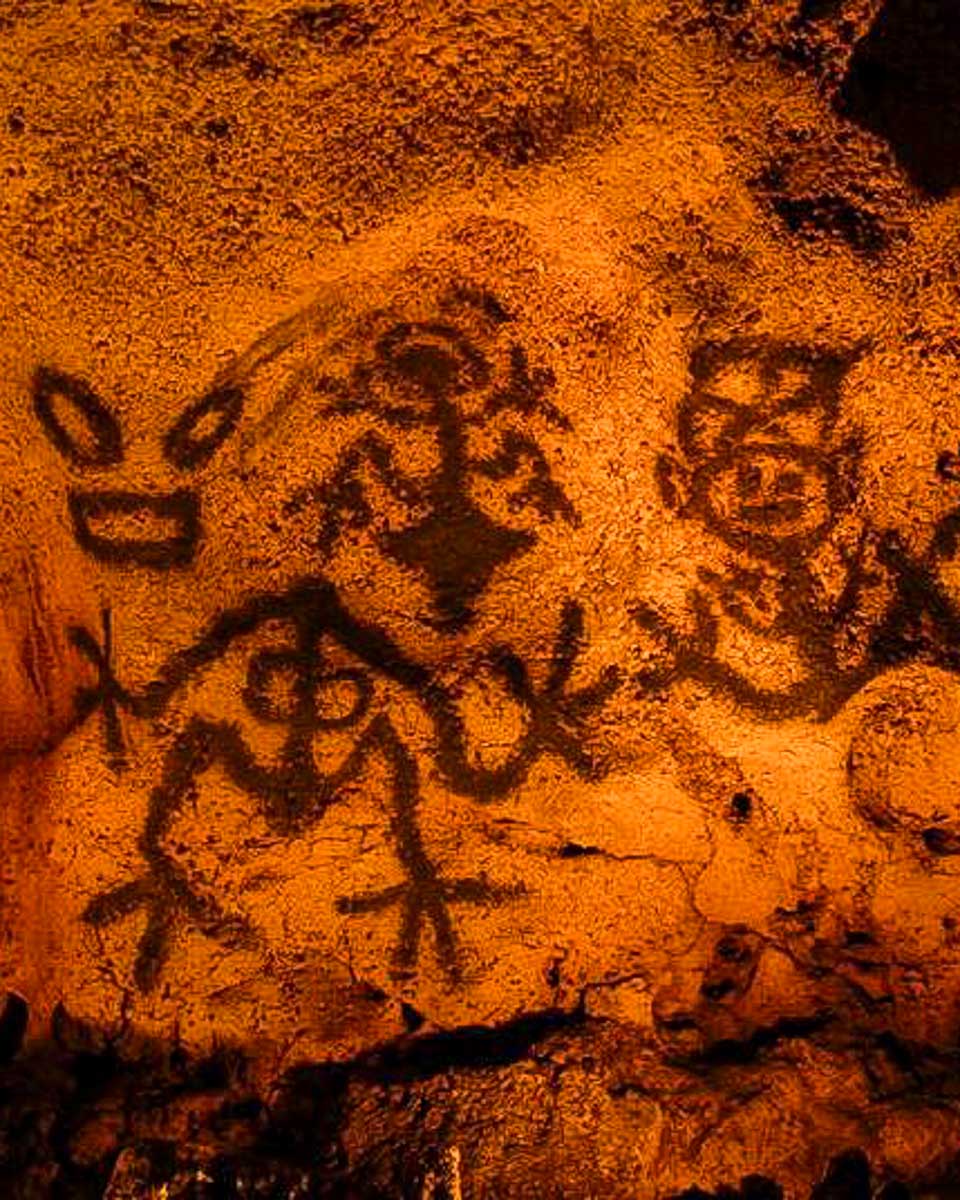 Cueva De LAS Maravillas petroglyohs seen on a tour from Santo Domingo Dominican Republic