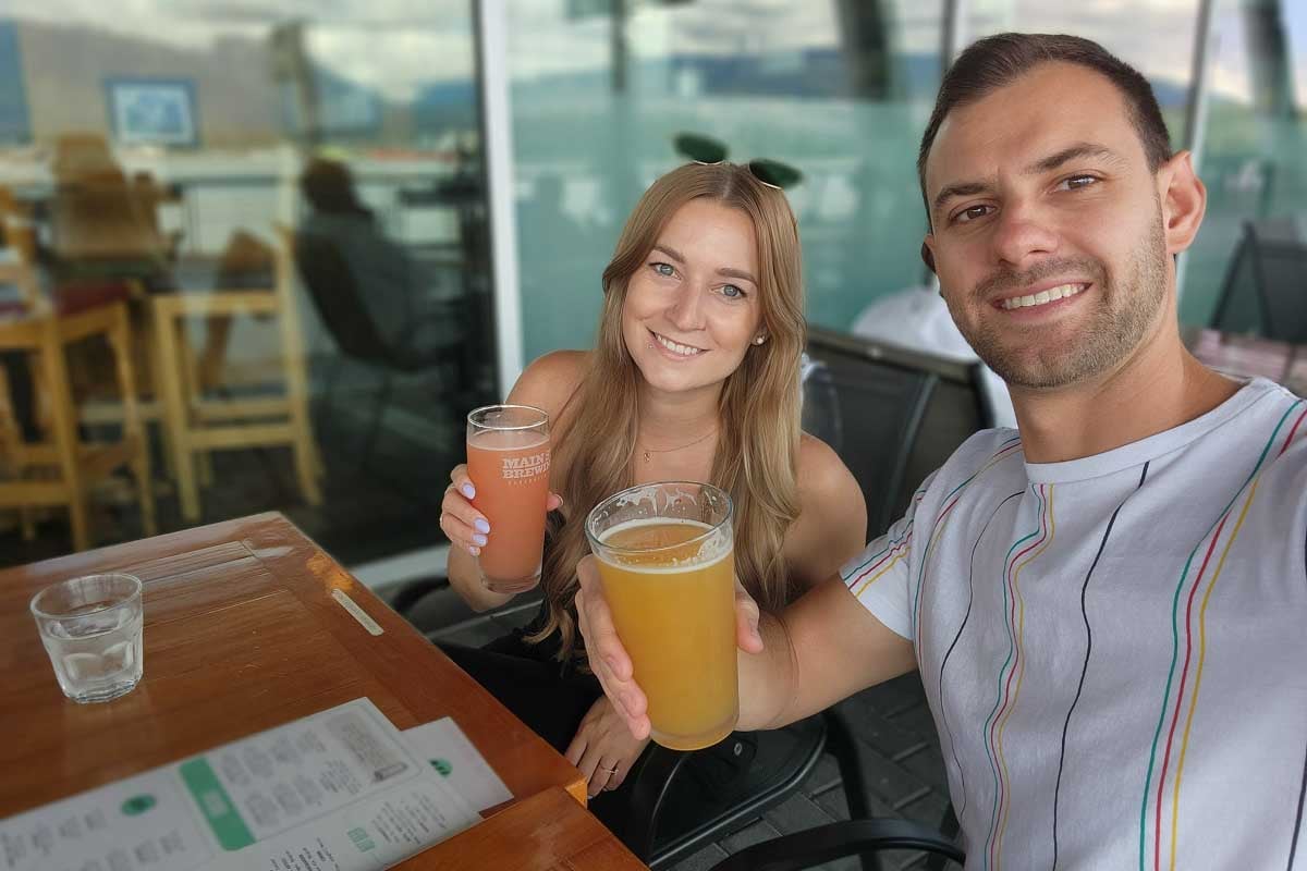 Daniel-and-Bailey-drink-craft-beer-in-Johannesburg South Africa