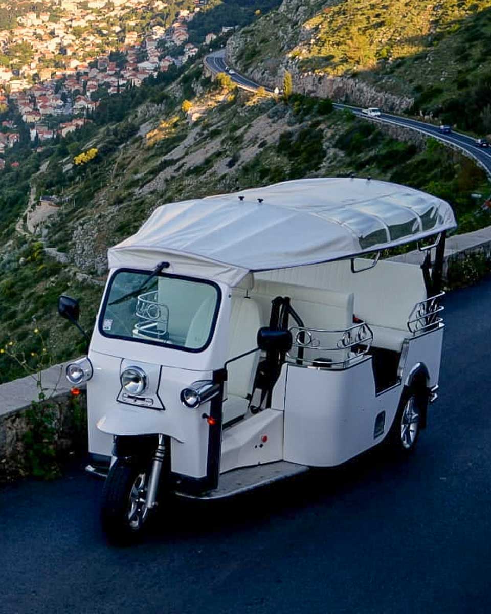 Eco Tuk Tours Dubrovnik a tuk tuk seen on a tour in Dubrovnik Croatia