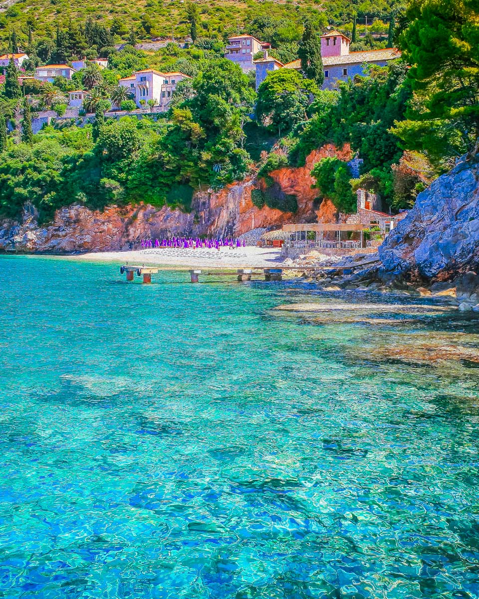 Elaphiti islands water seen on a boat tour from Dubrovnik Croatia