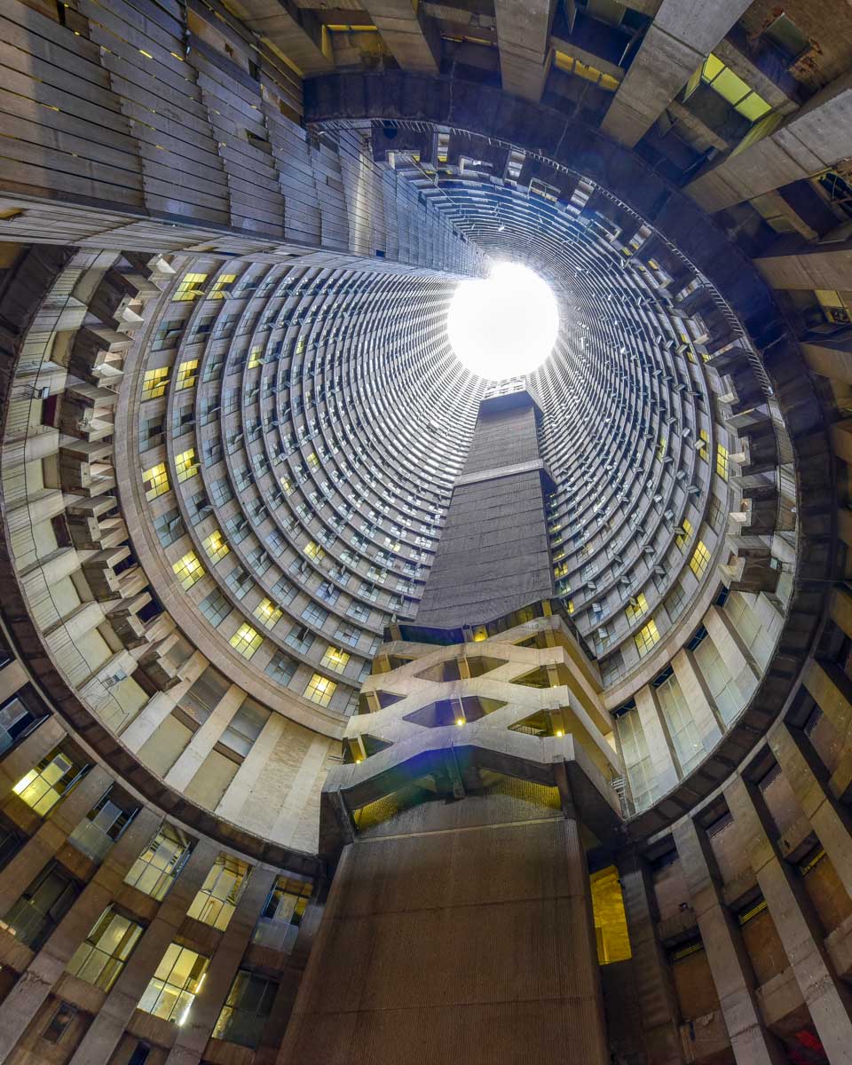 Inside Ponte City on a tour of Hillbrow in Johannesburg South Africa