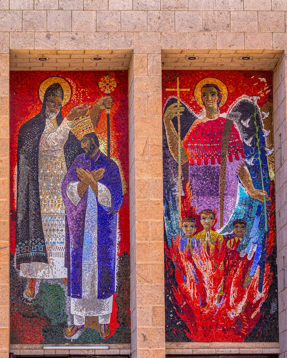 Interior of Debre Libanos, monastery in Ethiopia on a tour from Addis Ababa