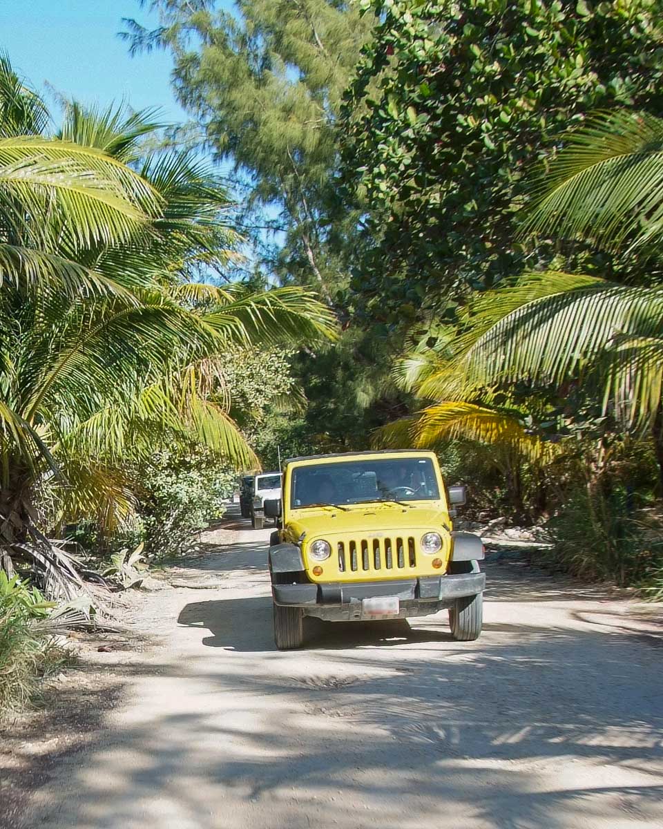 Jeep in the jungle of St Kitts and Nevis