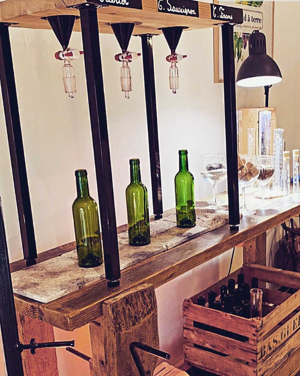 Le Pied à Terre Bordeaux cuvee station on a tour in Bordeaux France