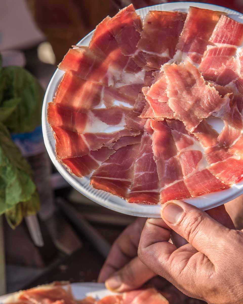 Meats served on a beer and food tour in Porto Portugal