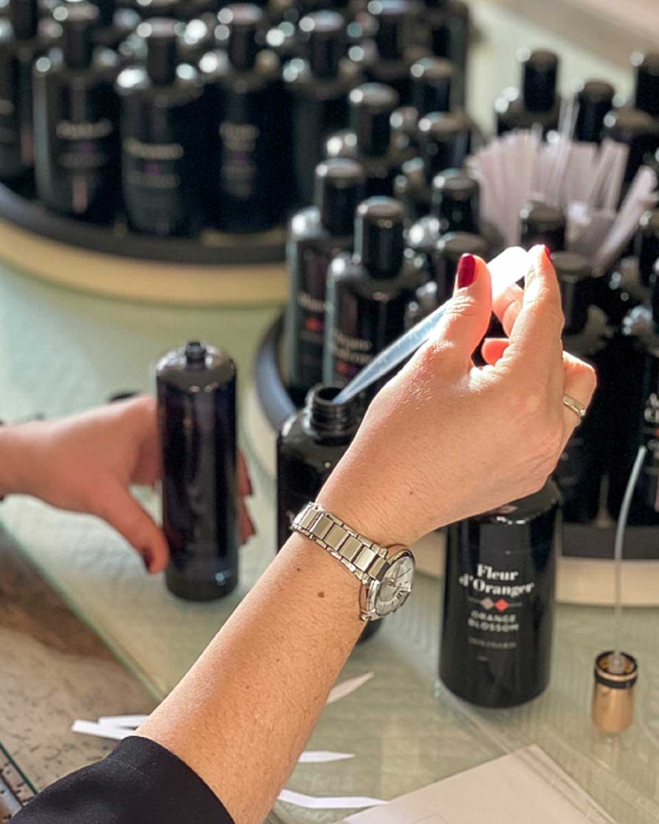 Molinard Parfums a person makes perfume in Nice France