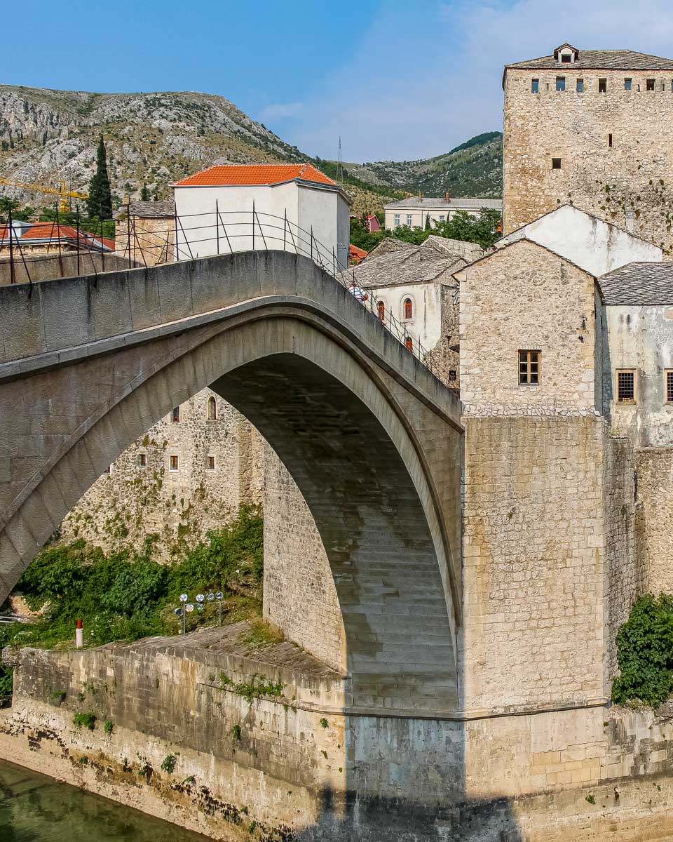 Mostar Old Bridge seen on a tour from Dubrovnik Croatia