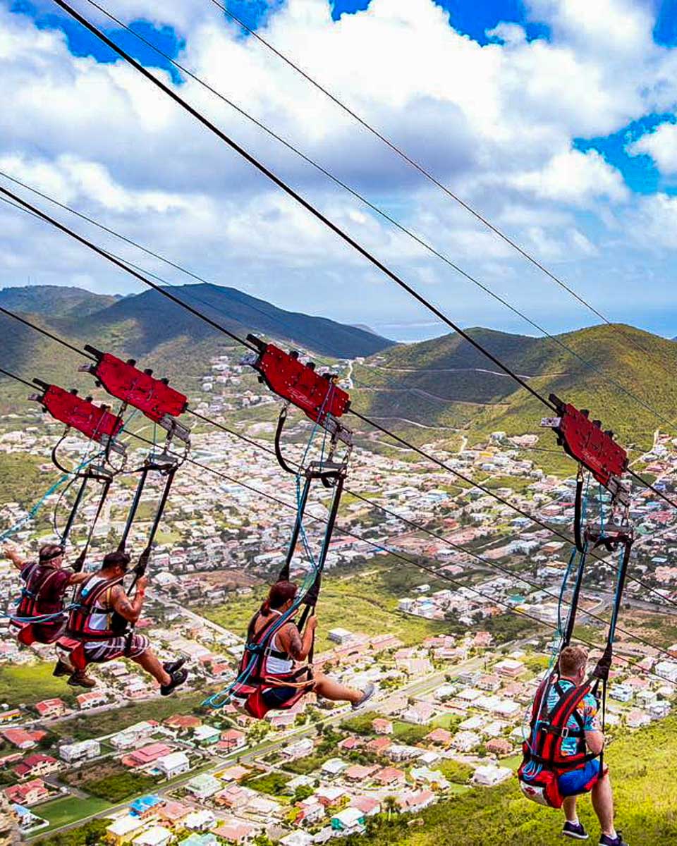 Rainforest Adventures St Maarten people on the flying dutchman in St Maarten